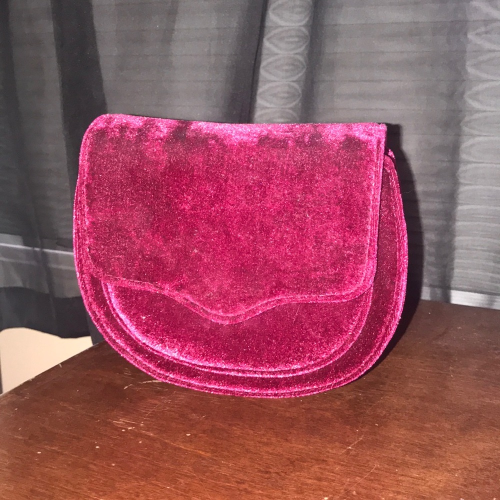 Rebecca Minkoff Small Velvet Crossbody in Red